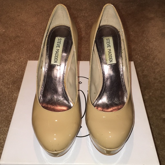Steve Madden Caryssa Tan Blush Patent Pumps - Picture 2 of 6